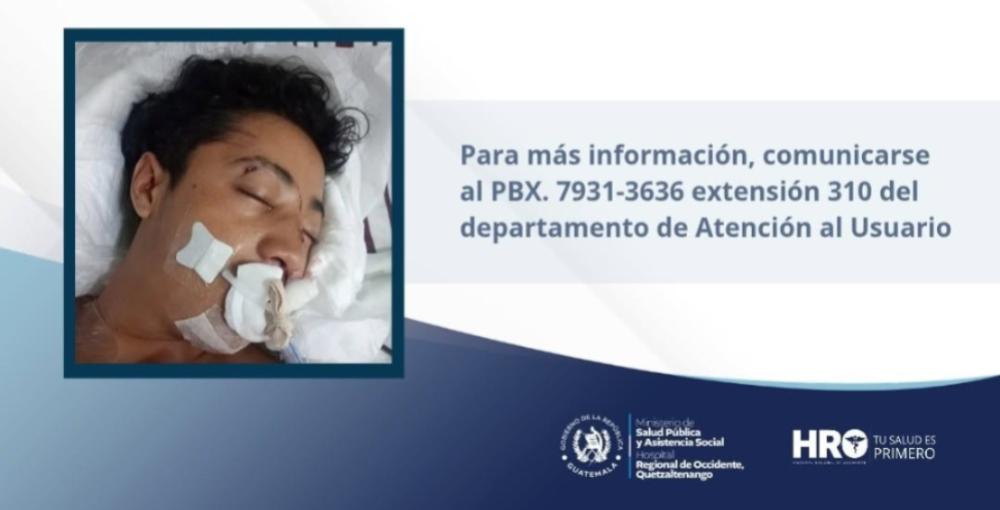 Buscan a familiares de paciente no identificado en el HRO