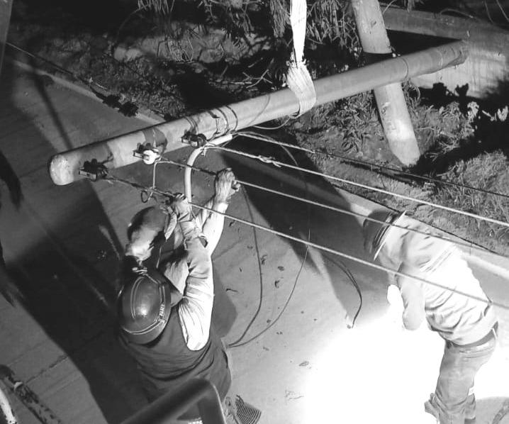 Corte de energía en Llanos del Pinal fue provocado por accidente