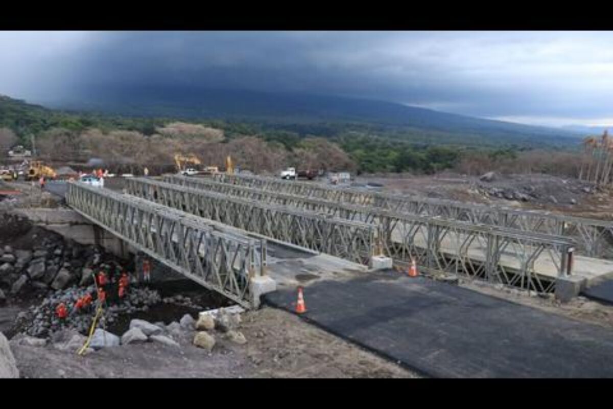 Reutilizarán puentes donados durante tragedia de Volcán de Fuego