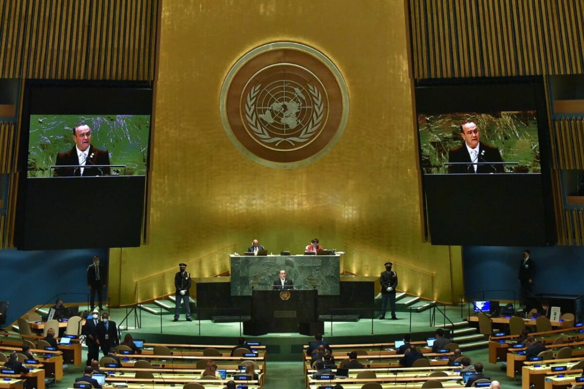 Primer participación de Giammattei en asamblea de la ONU