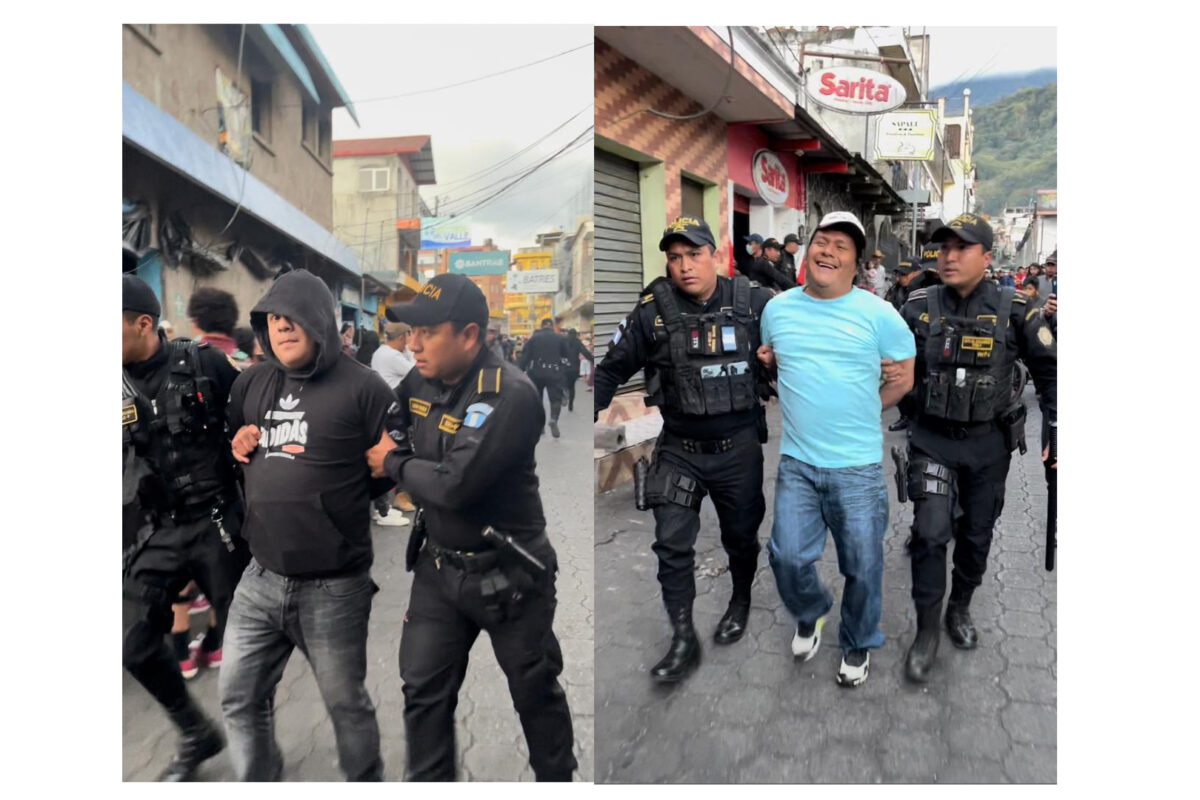 Dos sospechosos arrestados tras supuestamente agredir a agentes de la PNC en Santiago Atitlán, Sololá