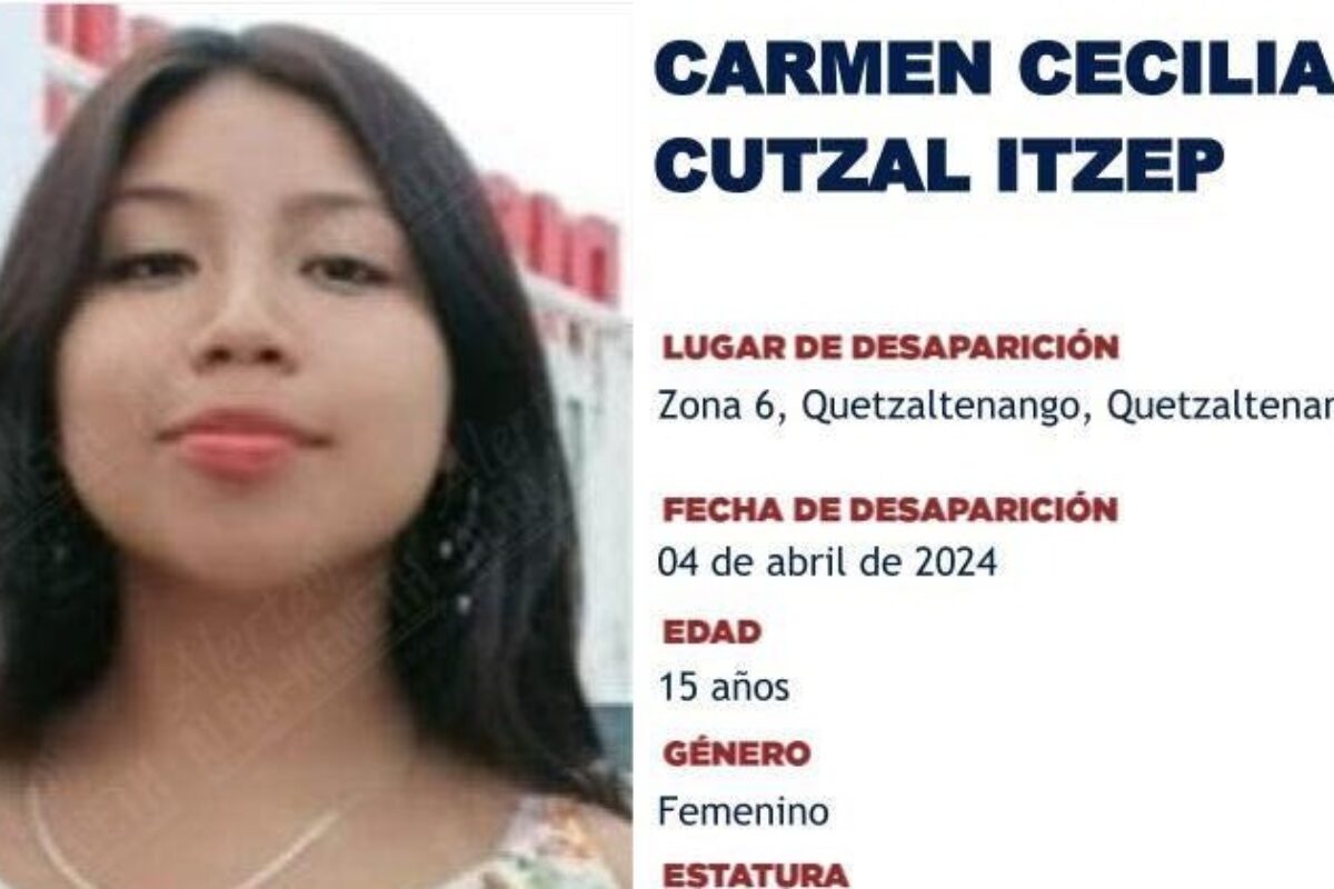 Nueva alerta Alba-Keneth por la desaparición de adolescente en Quetzaltenango