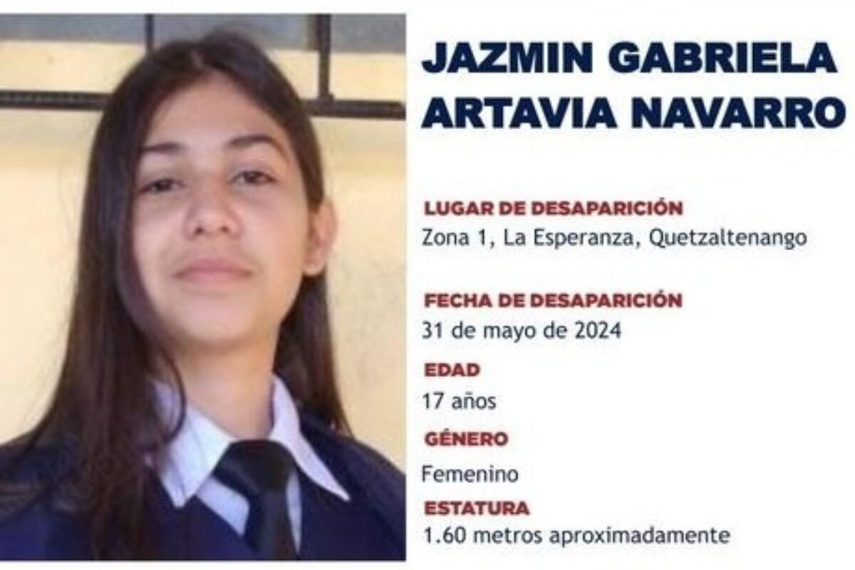 Desaparición de Jazmín Gabriela Artavia Navarro reportada en La Esperanza